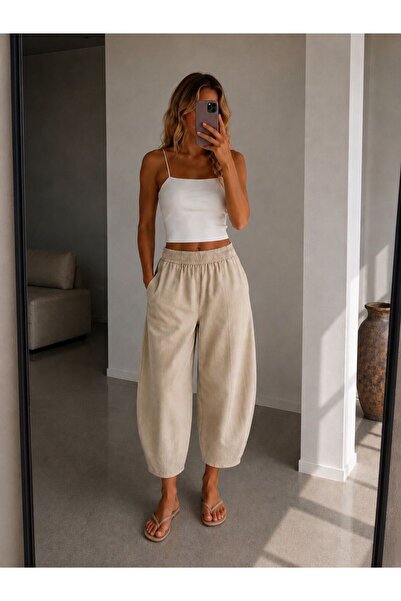Die&More Kadın Balon Kesim Cepli Gabardin Pantolon