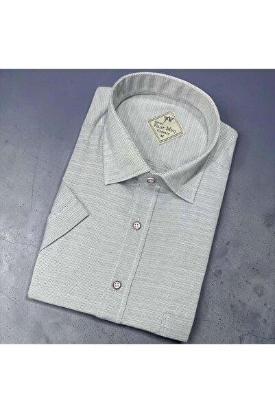 EREN STYLE Linen Classic 100% Cotton Short Sleeve Anti-Sweat Shirt