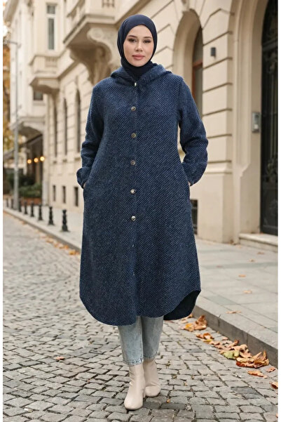 sefamerve Hooded Buttoned Cashew Cap 0201-04 Saks