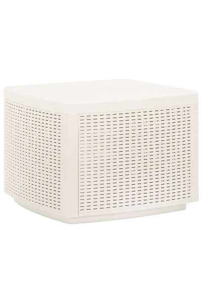 vidaxl Garden table, white, 53x53x40 cm, plastic