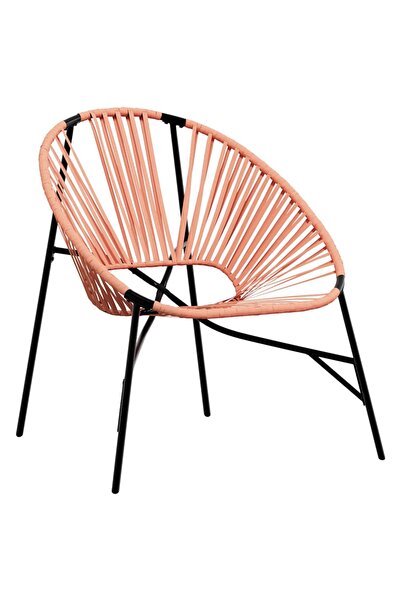 vidaxl Scaun Ou de grădină Negru și Portocaliu Poly Rattan