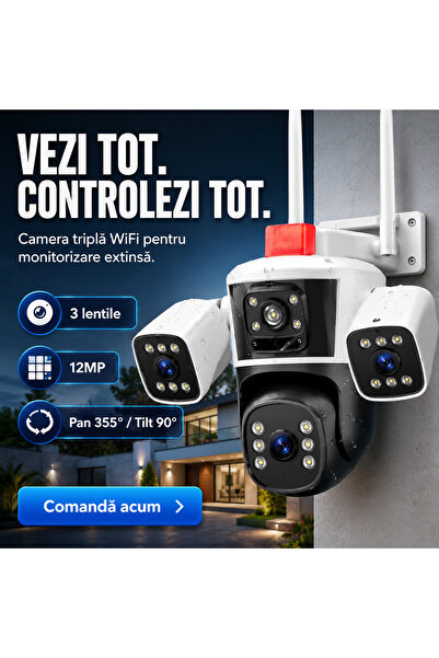 OEM White triple WIFI camera (RO-V07)