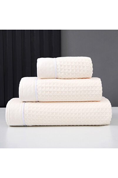 Donetella Pack of 3 Waffle Towel Set – 310 GSM Microfiber, Soft, Absorbent & ...