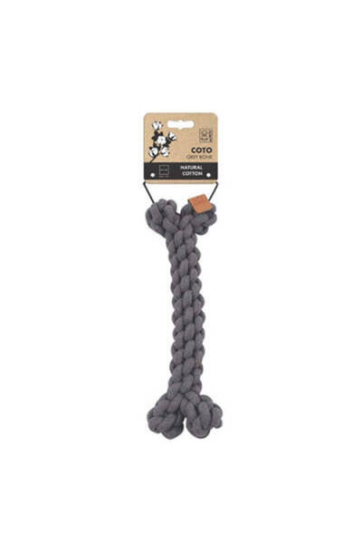 Generic Brand Coto Knitted Bone Dog Toy Gray 30 cm