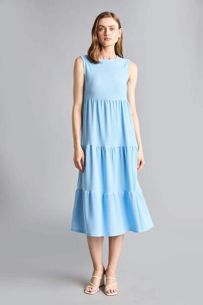 DeFacto Rochie midi fără mâneci cu decolteu barcă H7799AX26SM