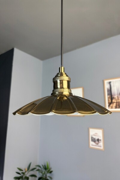 Bamyum Risso Eskitme Metal Avize Tekli Eskitme Lale Başlık Mutfak Modern Deko...