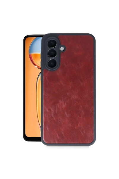 OEM Samsung Galaxy A26 Case Aras Leather Cover - Claret Red