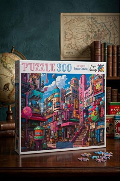 Tıfıl Toys 300 Pieces Tokyo Candy Artistic Tokyo Illustration Puzzle Quality ...