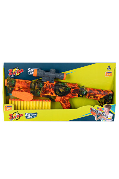 Zapp Toys Arma de jucarie cu 14 sageti din burete, Zapp Toys, Soft Bomb