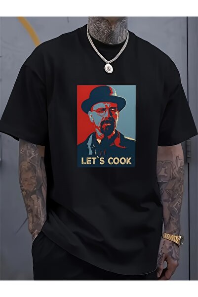 yiou trendy clothing تي شيرت رجالي كاجوال بأكمام قصيرة وطباعة "Cooking Together"