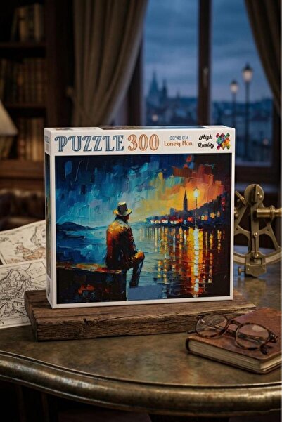 Tıfıl Toys 300 Pieces Lonely Man Artistic Solitary Man Work Puzzle Good Quali...
