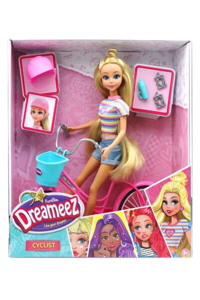 Dreameez Set de joaca papusa cu bicicleta,