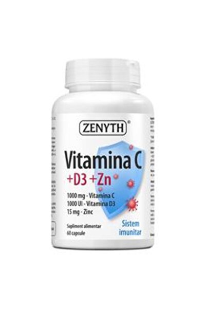 Zenyth Pharmaceuticals Vitamina C + D3 + Zn - Zenyth Pharmaceuticals, 60 capsule