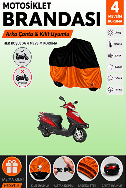 Cemku Double Black Top - Orange Bottom, Rear Bag Compatible Kuba Newton 50 Mo...