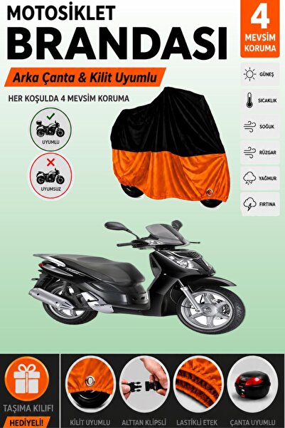 Cemku Double Black Top - Orange Bottom, Rear Bag Compatible Rks Outlook 150 M...