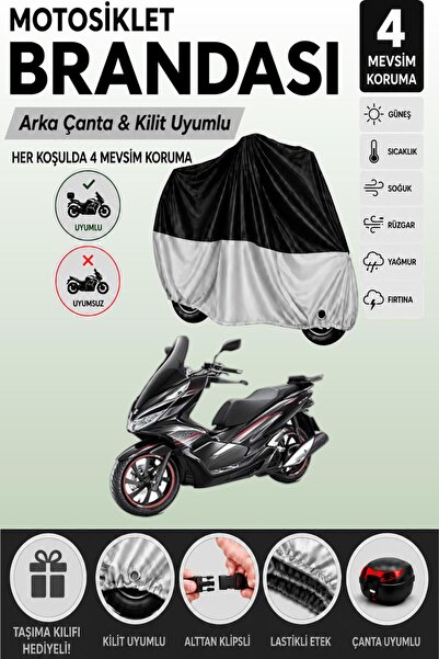 Cemku Double Black Top - Gray Bottom, Rear Bag Compatible Kymco Grand Dink 25...