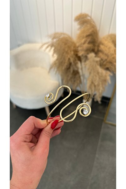 GLARE JEWELRY CO سوار بازو مرصع بالأحجار من الفولاذ المقاوم للصدأ من بينتيرست