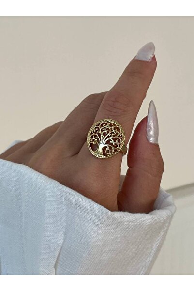 Luxiva Mat altın kaplama el işçiliği ayarlanailen özel ağaç tasarım kadın çel...