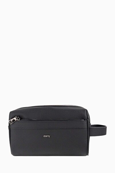 DAMY Genuine Leather Unisex Handbag with Finger Reader 8414 - Black