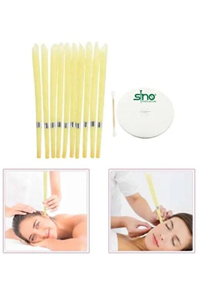 SINO FORTA NATURII Set 10 lumanari terapeutice pentru urechi, din ceara natur...
