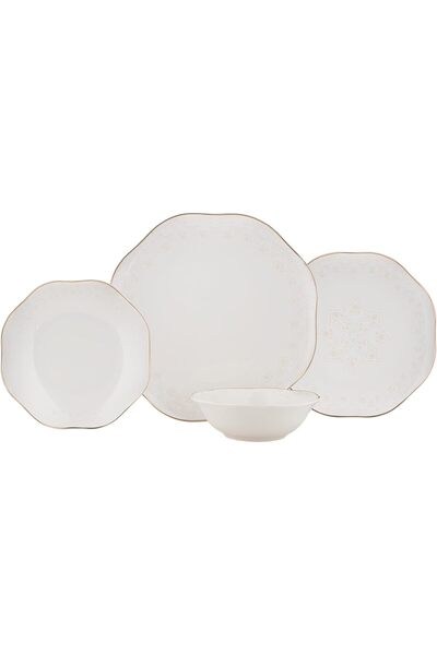 ALSAIF 24-piece dinner set with dishes designed for family meals.