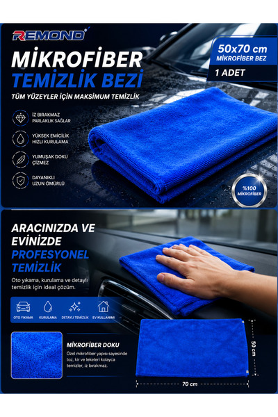 Black Gold Mikrofiber Oto Yıkama Kurulama Bezi 50x70 cm Ultra Emici Çizmez Ar...