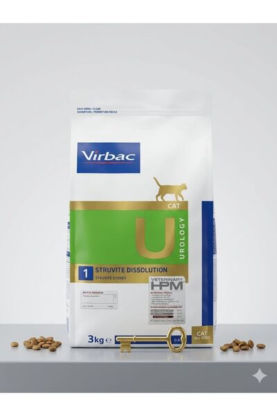 Virbac Cat Veterinary HPM U1 Struvite Dissolution Struvit Taşı Eritici Kedi M...