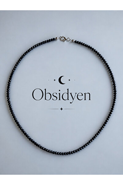 Minimal Obsidyen Kolye