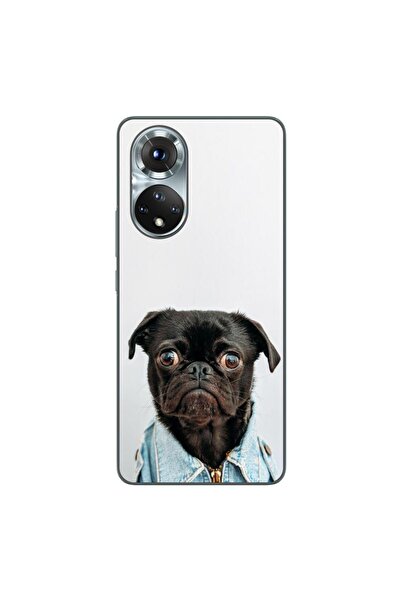 OEM Калъф, съвместим с Honor 50, силиконов гел TPU, с модерен десен на мопс