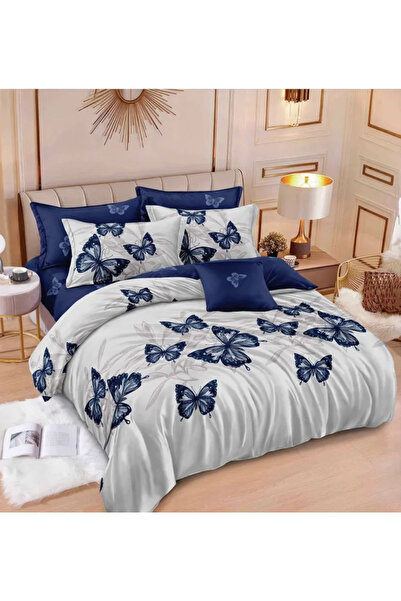 Pucioasa Finet 6-piece Bedding Set, Blue Butterfly-R594