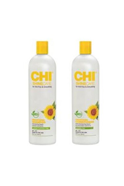 Chi Pachet pentru Netezire - ShineCare for Anti-Frizz & Smoothing: Sampon 739...