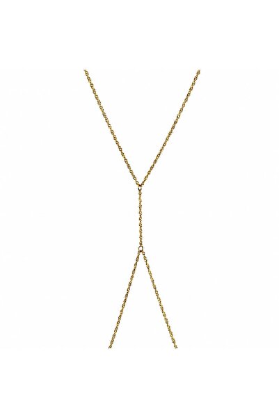 JİMNY JEWELRY Curva Çelik Vücut Zinciri Kolyesi