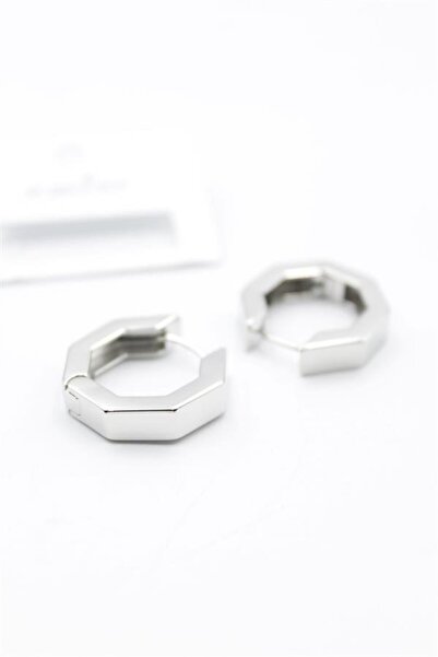 atastore2017 Octagon Earrings - Silver