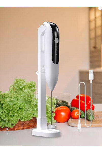 Lorraya Electric Handheld Milk Frother Rechargeable Mini Whisk Mixer for Coff...