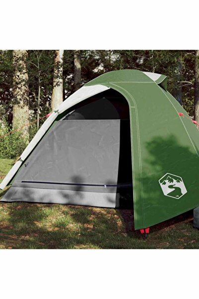 vidaxl Cort de camping cupola pentru 3 persoane, verde, impermeabil