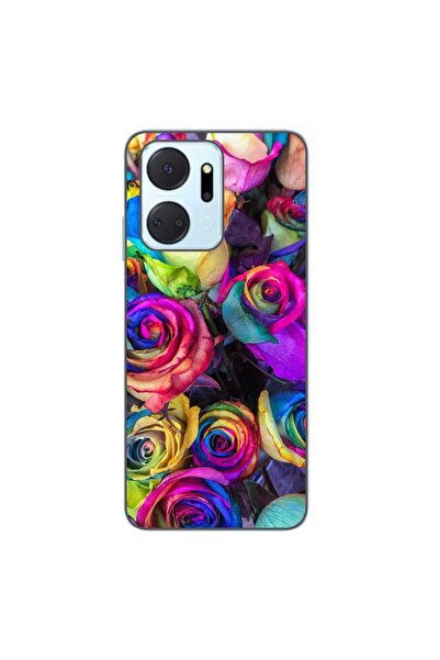 OEM Husa compatibila cu Honor X7a Silicon Gel Tpu Model Trandafiri Colorati