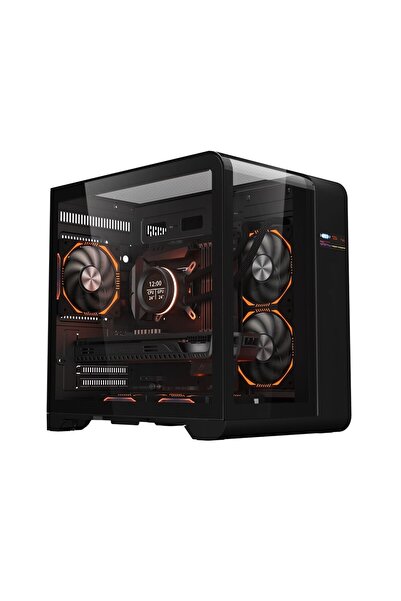 1ST PLAYER Carcasa 1stPLAYER® Gaming RT5-bk, afisaj digital, 3 ventilatoare a...