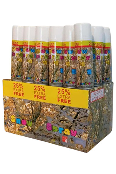 Generic White Snow Decorative Party Spray Pack of 24 Realistic Vanishing Snow Effect All Occasions