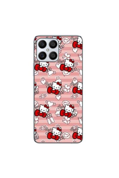 OEM Case compatible with Honor X8 Silicone Gel Tpu Hello Kitty Pink Pattern