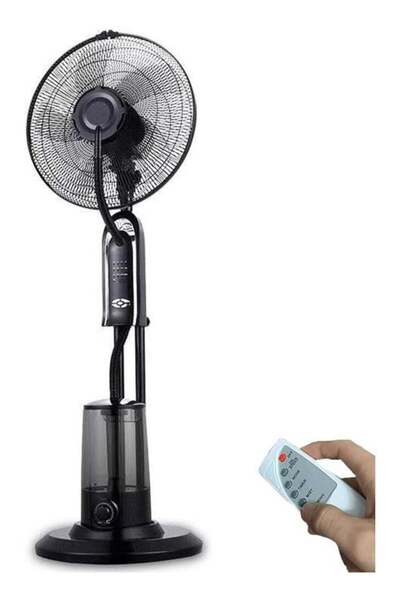 BlueFire Oscillating Pedestal Misting Fan with Remote – 3-Speed High-Velocity...