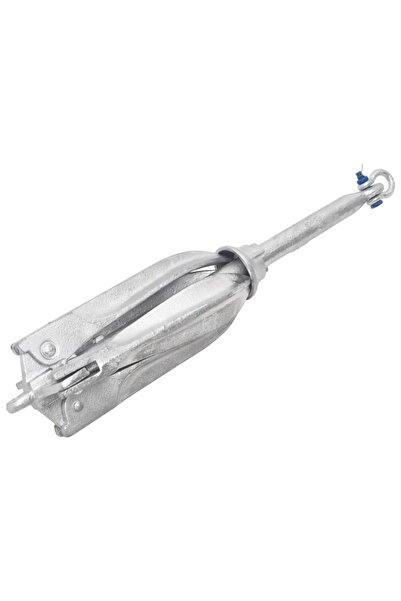 vidaxl Ancoră pliabilă argintie 12 kg, fontă galvanizată la cald