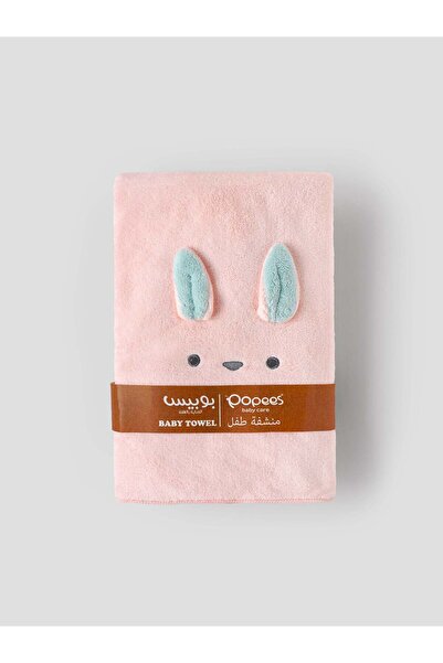 popees babycare Popees Baby Soft 3 D Bunny Ear Hooded Bath Towel, Ultra-Absor...