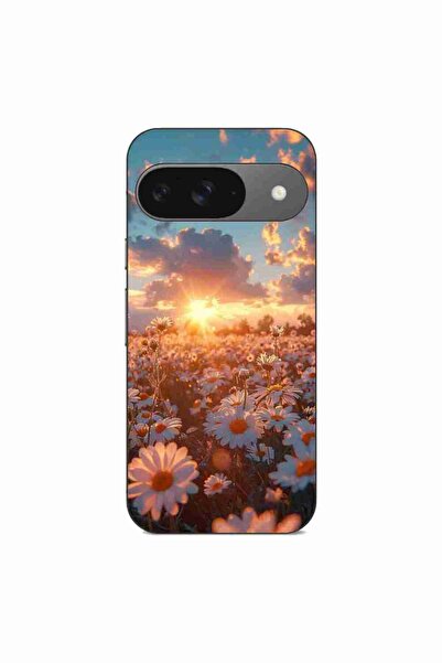 OEM Husa compatibila cu Google Pixel 9 Silicon Gel Tpu Model Rasarit cu Flori