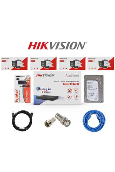 Hikvision نظام هيكفيجن الأمني الكامل مجموعة كاميرات مراقبة هيكفيجن عالية الجو...