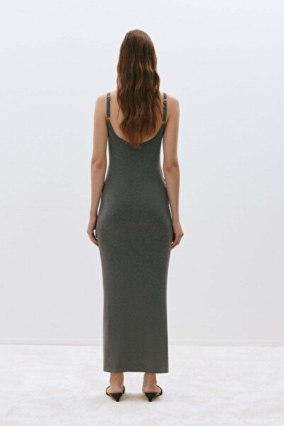 Suud Collection Füme Rae Askılı Basic Elbise
