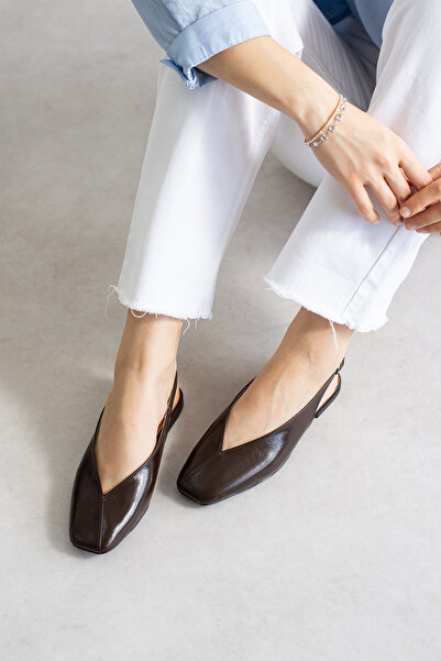 Vaghessa Shoes kadın ayakkabı babet slingback Babet arka açık babet