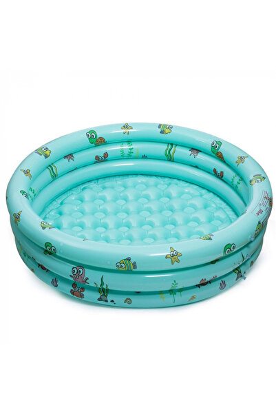 Toyska Children's soft-floor inflatable pool, 130x35 cm, green