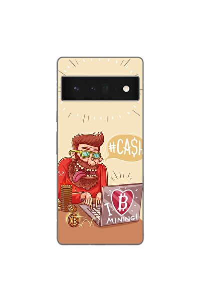 OEM Husa compatibila cu Google Pixel 6 Pro Silicon Gel Tpu Model BTC Mining
