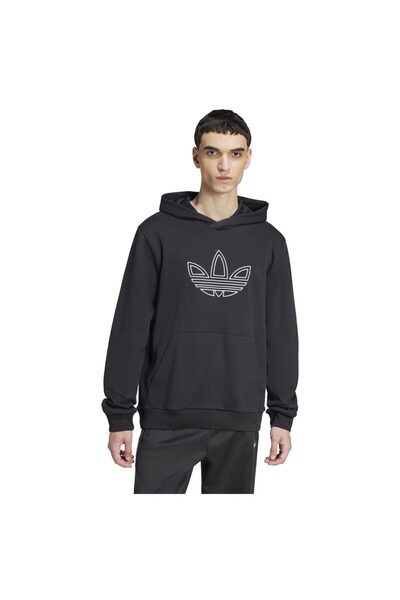 adidas Originals Ανδρικό Φούτερ με Κουκούλα με Σχέδιο Τριφυλλιού, Χαλαρή Εφαρ...