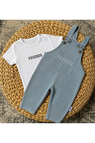 bebekstra Erkek Bebek Kısa Kollu Tshirt Salopet Takım